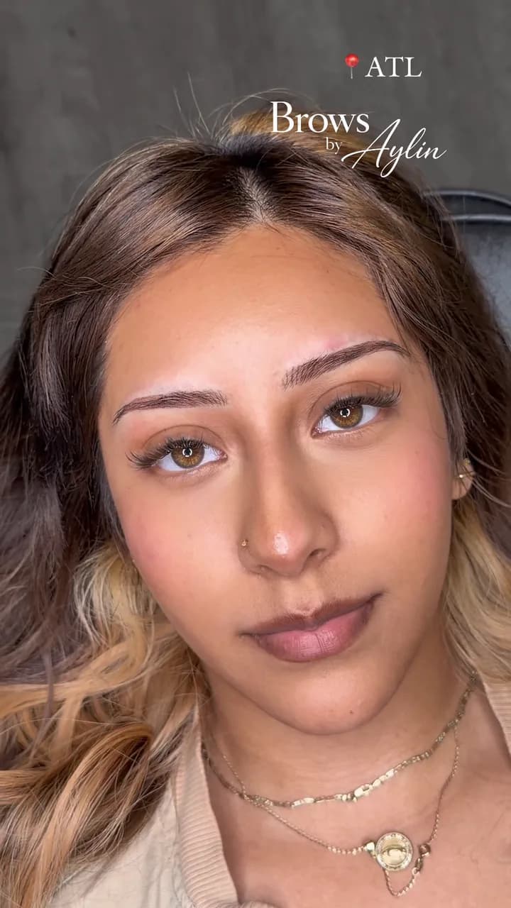 Brow transformation by Brows by Aylin, permanent makeup in Marietta GA