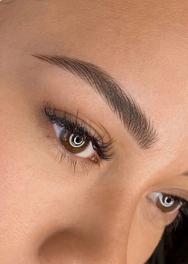 Nano hair strokes brows, ultra-fine machine-made strokes following natural growth, Marietta GA